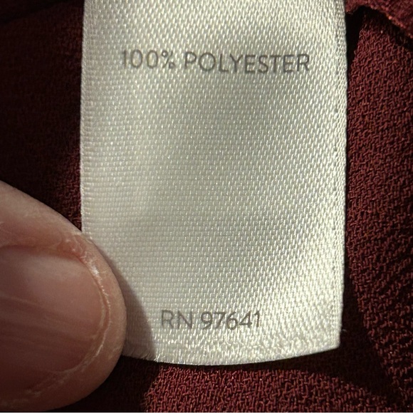 J Jill Bundle of Two Button Down Blouses Burgundy, Nutmeg - Extra Large Petite - Picture 5 of 11